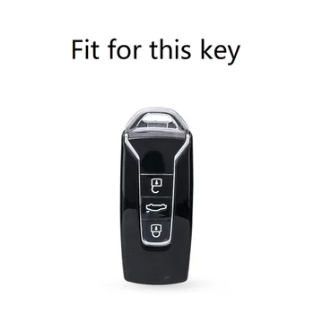 Originální Kožené Auto Dálkové Klíč Kryt pro Volkswagen Touareg 2018 2019 2020 Fob Klíč Auto-Styling