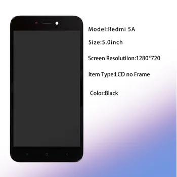 Originální LCD+Rám Pro Xiaomi Redmi 5A LCD Displej Náhradní Pro Redmi 5A Obrazovce Digiziter Shromáždění AAA Kvality