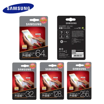 Originální Samsung EVO PLUS Micro SD Kartu 64GB 128GB Class10 UHS-1 Paměťové karty Flash 32GB 16GB 256GB MicroSD cartao de memoria