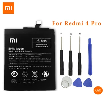 Originální Xiaomi Náhradní Baterie BN40 Pro Xiaomi Redmi 4 Pro Prime 3G RAM, 32G ROM Edition Hongmi 4 Telefon Baterie 4100mAh