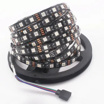 OSIDEN 100 M Černé PCB RGB 5050 LED pásky SMD 5050 DC12V IP22 IP65 NE Vodotěsný Vodotěsný 60LED/m RGB Led Pásky Flexibilní
