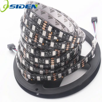 OSIDEN 100 M Černé PCB RGB 5050 LED pásky SMD 5050 DC12V IP22 IP65 NE Vodotěsný Vodotěsný 60LED/m RGB Led Pásky Flexibilní