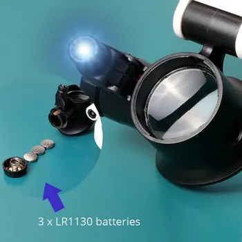 Osvětlení LED Čelenka, Brýle typu Lupa 8X 15X 23X Binokulární Lupa Řezbářských Micro-vyřezávané Opravy Lampa Zvětšovací Sklo