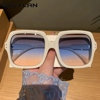 Oulylan 2021 Trendy Klasické Náměstí sluneční Brýle, Ženy, Muži Retro Brand Gradient Nadrozměrných Sluneční Brýle Brýle UV400 Velké Rámy