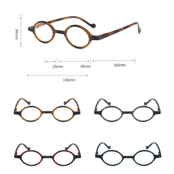 Oválné Brýle Rám Muži Ženy Malý Nerd Brýle Muži Vintage Tortoise Optic Brýle na Předpis Jarní Závěs