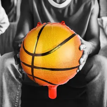 OYARD 10PCS 18inch Basketbalové Balóny Hliníkové Fólie Balón Děti Zásoby Strany pro Narozeniny Sportovní Party Dekorace