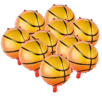 OYARD 10PCS 18inch Basketbalové Balóny Hliníkové Fólie Balón Děti Zásoby Strany pro Narozeniny Sportovní Party Dekorace
