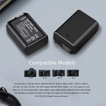 PALO 2000mAh NP-FW50 NP FW50 NPFW50 Fotoaparát Baterie + LCD Dual USB Nabíječka pro Sony Alpha a6500 a6300 a5000 a6000 a3000 NEX-3 a7R