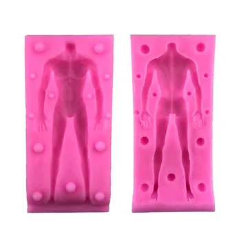 Panenka Tělo ve Tvaru Silikonové Formy 3D Fondant Nástroj Pro Figuríny Ručně vyráběné DIY Čokoláda Pečení Zdobení Hliněné Formy Dodávky GYH