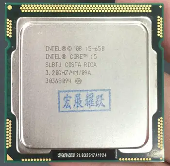 PC počítač Intel Core i5-650 i5 650 Processor (4M Cache, 3.20 GHz), CPU LGA 1156 funguje správně Desktop Procesor