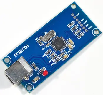 PCM2706 Digitální audio USB Dcera Karta podporuje I2S DAC dekodér (Itálie Amanero stejné velikosti)