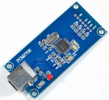 PCM2706 Digitální audio USB Dcera Karta podporuje I2S DAC dekodér (Itálie Amanero stejné velikosti)