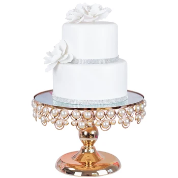 Perla, zlaté zrcadlo cupcake stojan na svatební dort stolní dekorace dort nástroje, 4-5ks