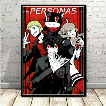 Persona 5 Video Hra, Plakát Wall Art Obraz Plakáty a Tisky na Plátno Malování na Pokoj Domácí Dekor