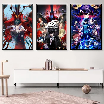 Persona 5 Video Hra, Plakát Wall Art Obraz Plakáty a Tisky na Plátno Malování na Pokoj Domácí Dekor