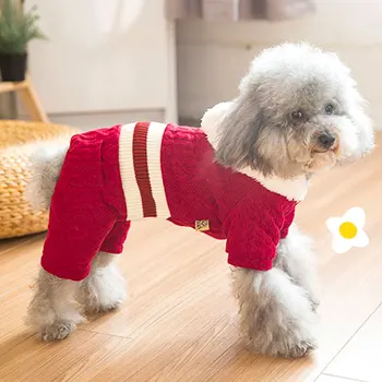 Pet Svetr pro Podzim a v Zimě Modré Červené Barvy, S-xxl Velikostí Oblečení pro Psy Pet Oblečení, Teplé a Pohodlné Psí Bundy