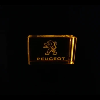 Peugeot Car Logo Znamení, crystal USB flash disk 4GB 8GB 16GB 32GB 64GB 128GB vlastní Logo Externí Úložiště memory stick u disk