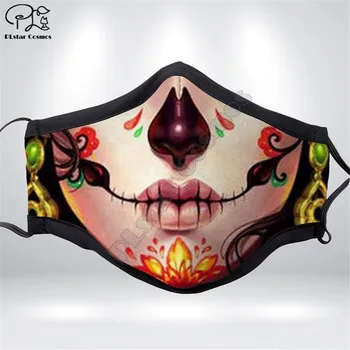 PINKIE LIP SKULL 3D tištěné masky Halloween party masky Unisex Dospělé dítě velikost Zábavné role hrát masky