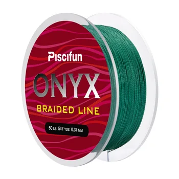 Piscifun Onyx 500M Pletené vlasec Super Silný 6-50LB 4Strands 65-150LB 8Strands Odolný proti Oděru Multifilamentní PE-Line