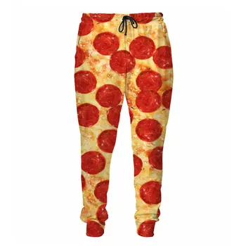 Pizza S anglickou Slaninou, Feferonky Tepláky 3D Tištěné Běžců Muži/Ženy Plus Velikosti Podzim Styl Kalhoty Ležérní Kalhoty