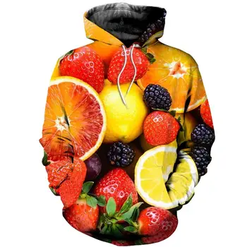 PLstar Vesmíru ovoce, Jahody, hroznové orange 3d mikiny/košile/Mikina, Zimní podzim Dlouhý rukáv Harajuku streetwear-2
