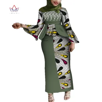 Plus Velikost Módní Africké Sady pro Ženy Dashik Soukromý Vlastní Tradiční Africké Oblečení Sexy Africká Sukně Sada WY4217