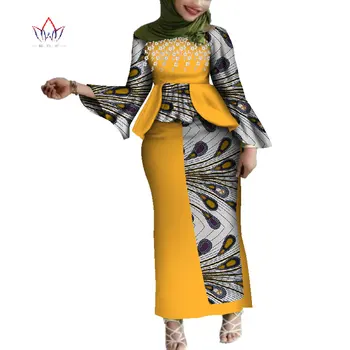 Plus Velikost Módní Africké Sady pro Ženy Dashik Soukromý Vlastní Tradiční Africké Oblečení Sexy Africká Sukně Sada WY4217
