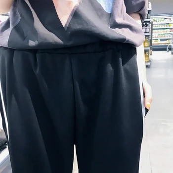 Plus Velikosti Kalhoty, Ženy Pruhované Kotník-délka Volné Elegantní Kalhoty Dámské korejský Styl Harajuku Dospívající Ulzzang All-zápas Elegantní Slim