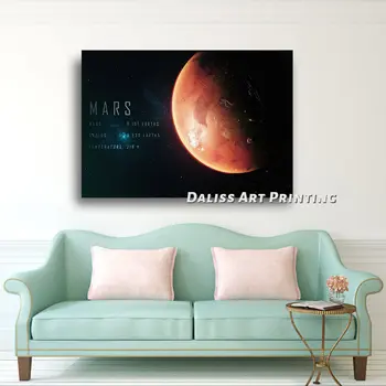 Plátno vesmíru MARSU Obrázky, bytové Dekorace, Obrazy Plakát HD Otisky Umění Zdi Modulární Obývací Pokoj Zarámovaný