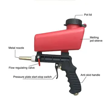 Pneumatická Pískovací Pistole Odolné Home Repair Tool Kit 90PSI Hardware Nástroje Rukojeť Písek, Trhací Stroj