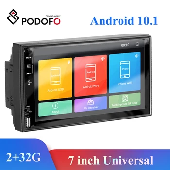 Podofo 2 Din autorádio Android 10.0 Auto GPS Navigace 2din autorádia Pro VW, Toyota, Nissan, Ford Corolla BMW Polo Golf Autoradio