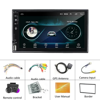 Podofo 2 Din autorádio Android 10.0 Auto GPS Navigace 2din autorádia Pro VW, Toyota, Nissan, Ford Corolla BMW Polo Golf Autoradio