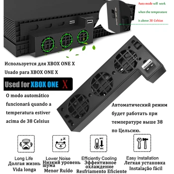 Podpůrné Základny pro Ovládání Xbox X-box One X Příslušenství Konzole, Video Hry Postavte Chladicí Ventilátor Chladiče USB Řadič Držák Rack Van