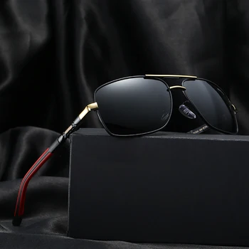 Polarizované sluneční Brýle Pánské Klasické Sluneční Brýle, UV400 Povlak Objektivu Slitiny Rám Řidičské Brýle Pro Muže H8724