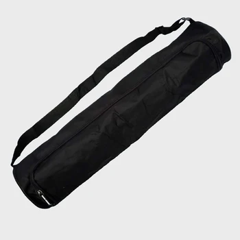 Polyesterová Skládací Jóga Mat Bag Vodotěsné Skladování Boční Otvor Na Zip Kapsa, Černá Přenosný Multifunkční Tašky