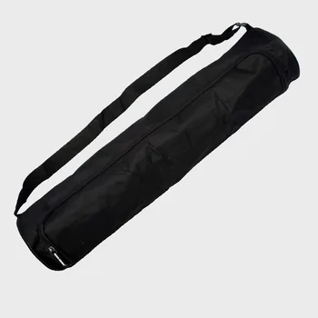 Polyesterová Skládací Jóga Mat Bag Vodotěsné Skladování Boční Otvor Na Zip Kapsa, Černá Přenosný Multifunkční Tašky