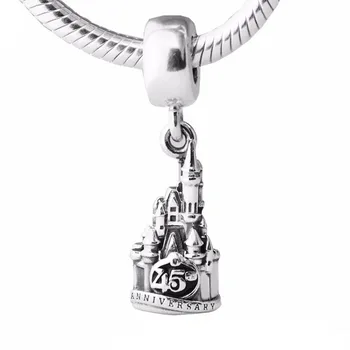 Populární Stříbrné Přívěsky Popelka Hrad 45. Výročí se Hodí Pro Evropské Kouzlo Náramky Pro Ženy DIY Korálky Šperky Tvorby