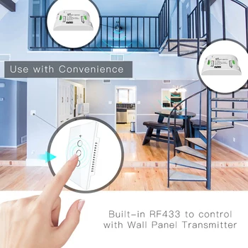 POPÍCHNUTÍ RF433 WiFi Smart Wall Kontaktní Spínač Ne Neutrální Vodič Zapotřebí Inteligentní Jeden Drát vypínači Práce s Alexa pro Google Home 1