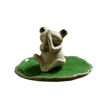 Porcelánová 5CM Žába Čaj Pet Čajový set keramické Ručně vyráběné Ručně Malované Čínské Roztomilý Domácí Dekor