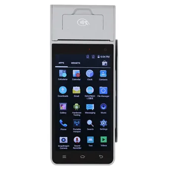 POS terminál 5 palcový Dotykový displej Robustní Kapesní NFC čtečka Magnetických karet platební Android POS Terminál s Tiskárnou