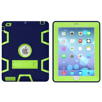 Pouzdro Pro iPad2 iPad3 iPad4 Děti v Bezpečí Heavy Duty Hybridní Silikonové Pevný Armor Kryt Pro iPad 4 3 2 Full body Tablet Pouzdro Protector