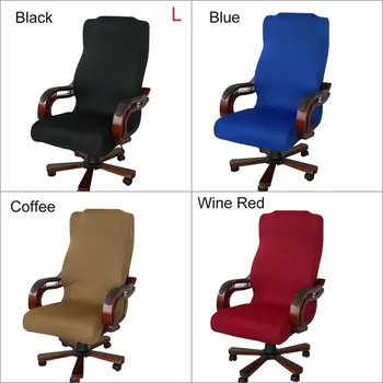 Počítač Židle Kryt Polyester Elastické Tkaniny Kancelářská Židle Kryt 4 Barvy, 3 Velikosti Snadno Omyvatelné Odnímatelné Paže Židle Kryt