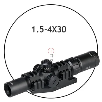 PPT Taktické doplňky airsoft riflescopes optický zaměřovač 1.5-4X30 lovecká puška obory pro vzduchové pistole lov GZ1-0246