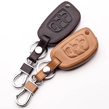 Pravé Kůže Klíče od auta případě forHyundai Motor IX35 pro Beiqi huansu S6 3 tlačítka, dálkové ovládání klíčenky Auto Příslušenství
