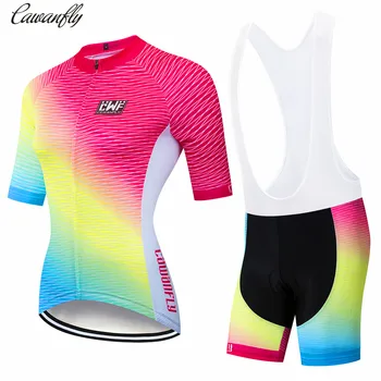 Pro 2021 Ženy Krátký Rukáv Cyklistický Dres Sada Sportovní Oblečení Cyklistické Oblečení Kit Mtb Maillot Cyklistické Cyklistické Oblečení Nosit Uniforme