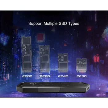 Pro ASUS ROG STRIX ARION M. 2 NVMe Přenosný Externí SSD Skříň Typ-C USB 3.2 SSD Pevný Disk Box Pro ASUS ROG Příslušenství