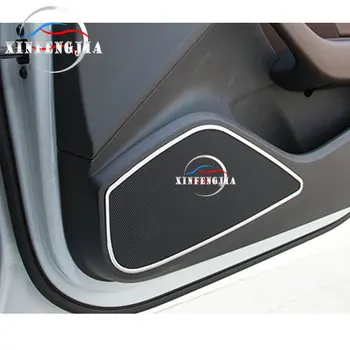 Pro Audi A3 15-2017 4ks Nerezové Dveře Reproduktory Hlasitěji Rám Kryt Čalounění