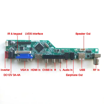 Pro B101AW02 V0 V3 T. V56 zobrazení řadič disku kartu panel notebooku 10.1