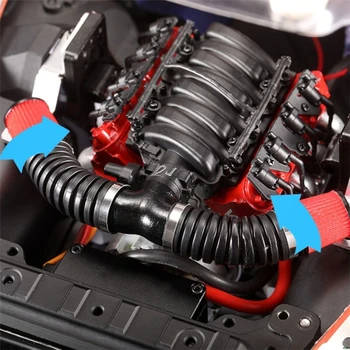 Pro DJC-0641 LS3 V8 6.2 L Simulace Motoru Kryt Chladič Ventilátor Motoru pro 1/10 TRX4 D90/110/130 RC Auto Díly