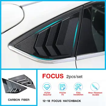 Pro focus ST RS Hatchback, 4D Barva Okna Boční Větrací Žaluzie ABS Černé Uhlíkové Vlákno 2012 2013 2016 2017 2018